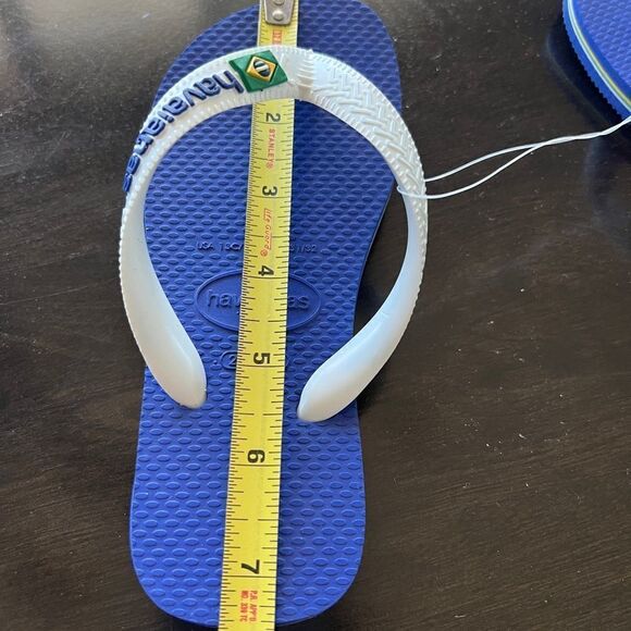 Havianas Unisex Brazil Logo Marine Blue Flip Flop Sandal - Picture 6 of 6